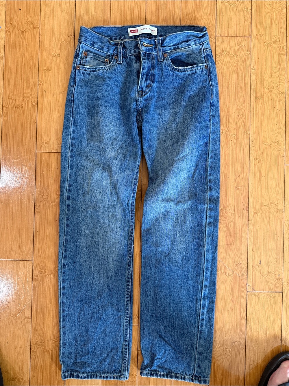 Levi's Straight-Leg Jeans in Blue Wash
